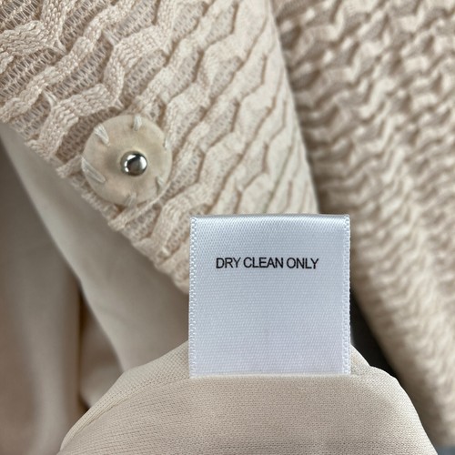 Anthropologie Pim & Larkin Textured Knit Cream Jacket Coat Sz M Elegant Formal - Picture 13 of 18