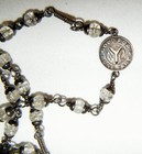 Vtg Unique 925 STERLING SILVER "Y" LARIAT NECKLACE~CRYSTAL BEADS NYC Tokens~43g — photo 5