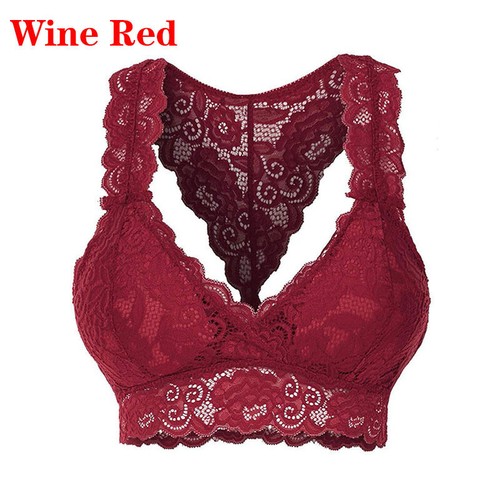 Mujer Encaje Lencería Sujetador Ropa Interior Escote en V Pecho Envolvido Bralette Sexy Chaleco - Imagen 42 de 43