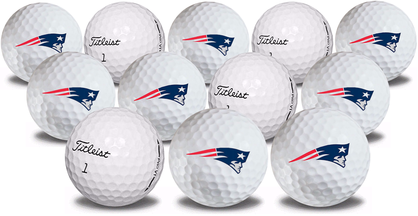 New England Patriots Golf Balls 12 pack Titleist ProV1 Refinished eBay
