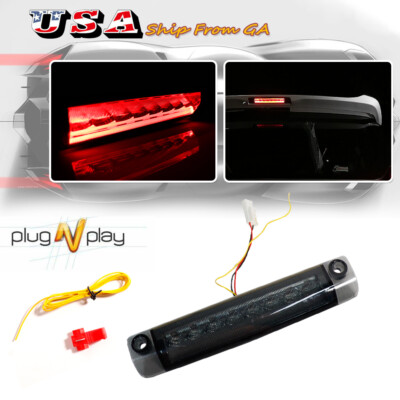 3D LED Tube Red LED Smoked 3rd Brake Light Assembly For 2014-2019 Highlander