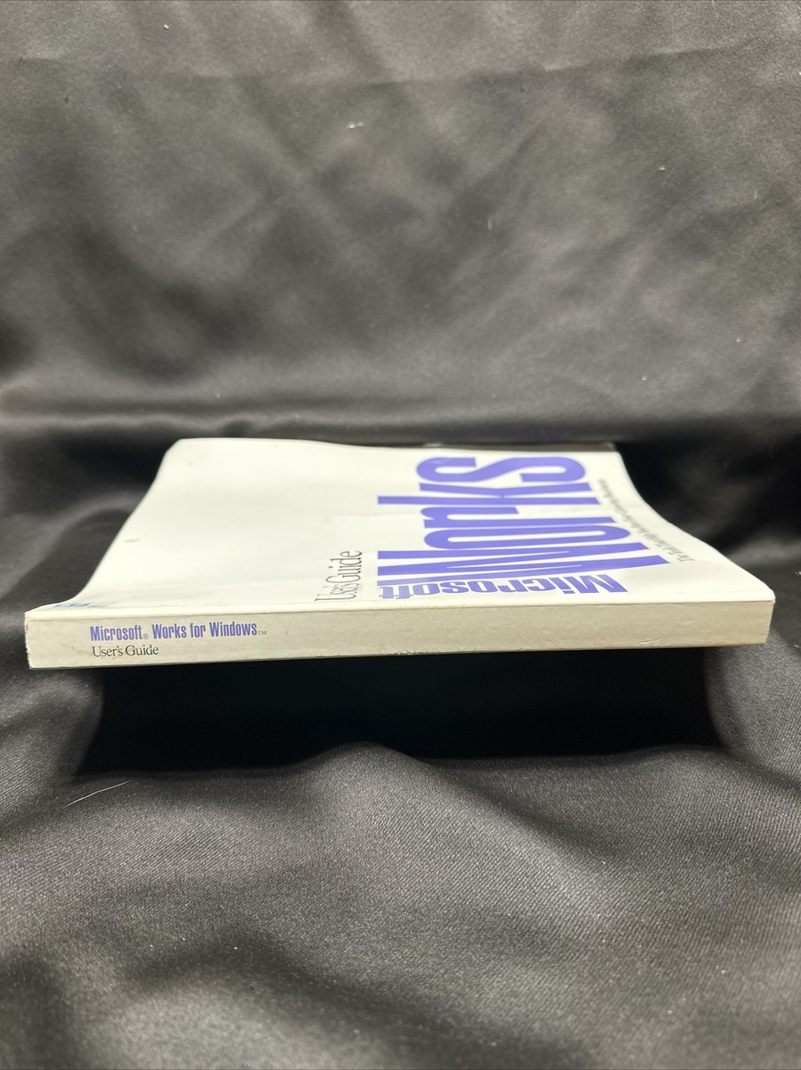 Vintage Microsoft Works Version 2.0 User's Guide Manual | eBay