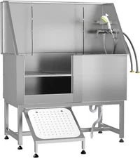 Professional Stainless Steel Dog Washing Station, Height Adjustable Dog Bathtub