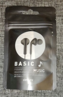 New DeFunc Black Music Pink 3.5mm Earbuds With Mic And Remote 1m Cord NIP