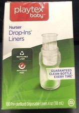 Playtex Drop-Ins Liners 4oz Size New Sealed Box Of 100