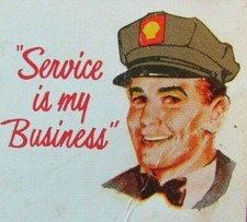 SHELL GAS STATION 1960s MATCHBOOK MATCHCOVER -E20