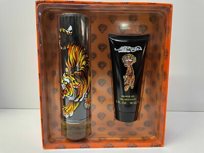 Ed Hardy by christian audigier 2 Pc Gift Set 3.4 oz EDT TIGER TRAVEL set men 