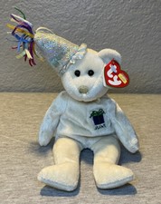 Ty Beanie Babies June Beige Happy Birthday Stuffed Plush