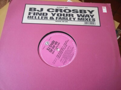 LP 12'' BJ CROSBY Find Your Way (Heller & Farley Mixes)COPERTINA VG+ VINYL N/MINT