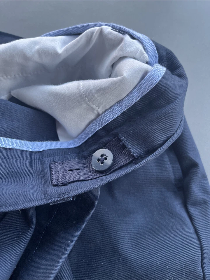 Uniforme Escolar Lands' End Niños Pantalones Cortos Chinos Activos Talla 18 Azul Marino 100% Algodón Foto 4 de 4