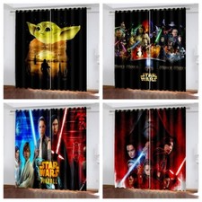 Kinder Schlafzimmer Vorhang 3D Star Wars Yoda Blickdicht Vorhänge Gardine Ösen