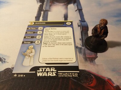 Star Wars Miniatures Bounty Hunters 53 Zuckuss