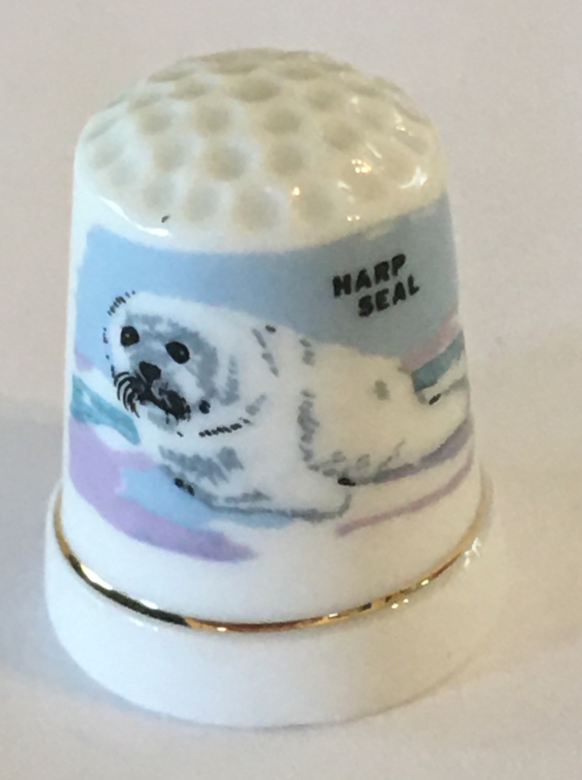 Vintage Harp Seal Thimble Collectible Souvenir for Enthusiasts