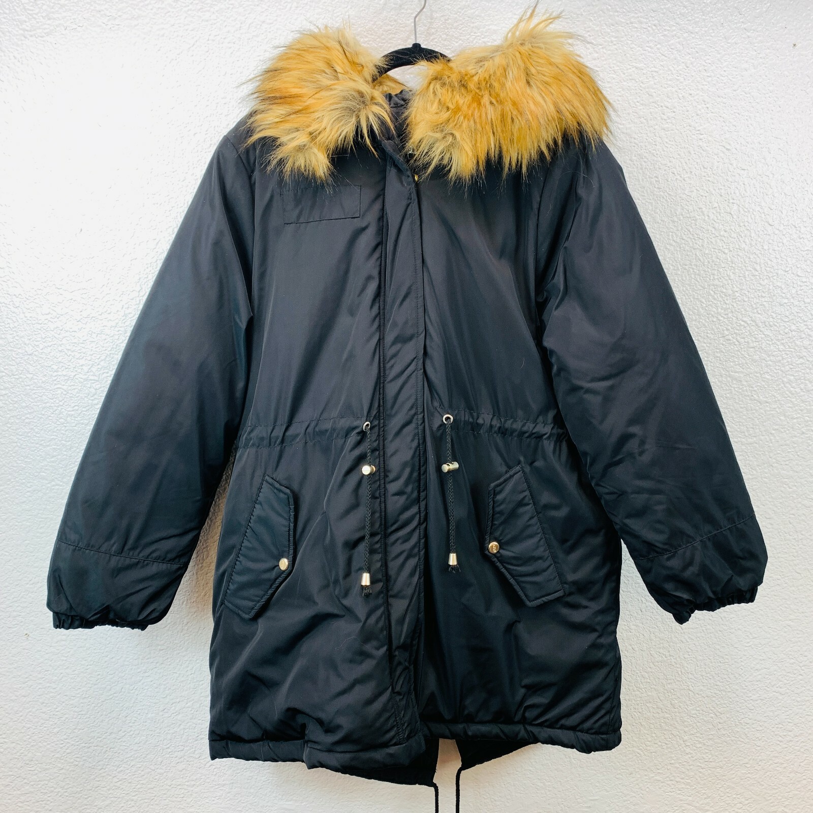Winter Coat Jacket with Fur Trim 