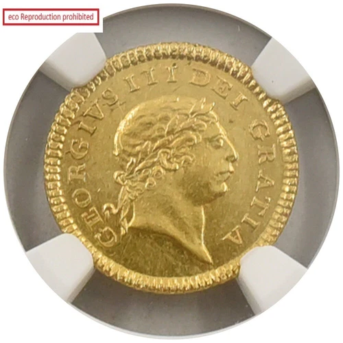 Great Britain 1804 George III 1/3 Guinea Gold Coin NGC MS62
