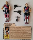 GI JOE ARAH 1985 TOMAX & XAMOT Complete Crimson Guard Twins Cobra with File Card