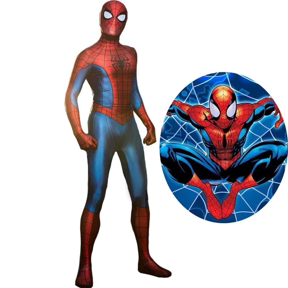 Spider-Man The Animated Series Cosplay Costume Bodysuit Peter Parker  Jumpsuit