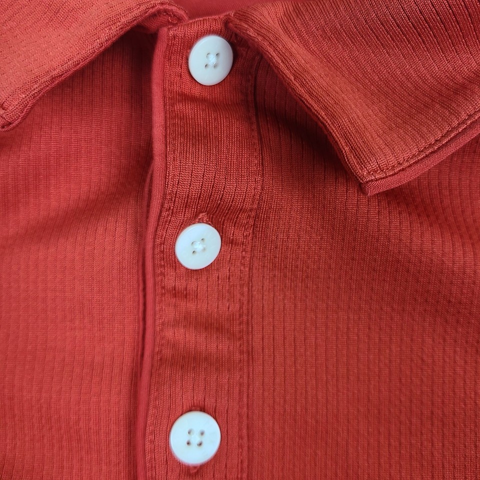 Nike Shirt Mens XLarge Vintage Golf Polo Dri Fit Red Texture Mesh