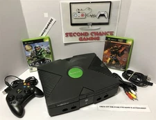 Original Xbox Console Bundle - Halo 1 & 2 Games + Controller - Fully Refurbished