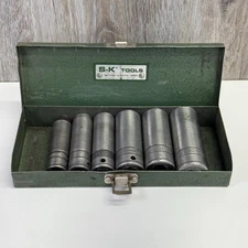 SK TOOLS USA 1/2" DRIVE SAE DEEP 6pt IMPACT 6pc SOCKET SET  7/16" to 7/8"