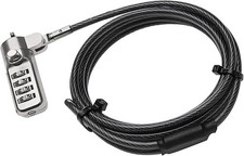 Amazon Basics Combination, 6-Foot Carbon Steel Cable Lock for Laptop PC Monito
