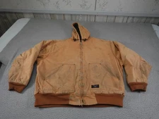 Walls Jacket Mens XL Brown Duck Canvas Sherpa Lined Workwear Carhartt Style