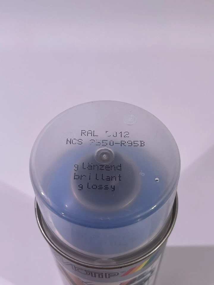 MOTIP RAL 5012 Lichtblau Glänzend Industrielack Spray Acryl 400ml 07014 Lack - Bild 2 von 4