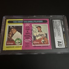 Sandy Koufax Signed 1975 Topps #201 MVP JSA CGC