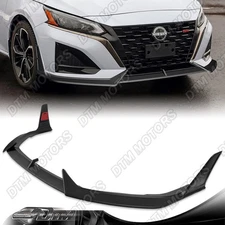 For 23-25 Nissan Altima SL SR SV Unpainted BLK Front Bumper Lip Body Kit Spoiler
