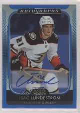 2021-22 O-Pee-Chee Platinum Blue Rainbow Auto Isac Lundestrom #BA-IL Auto 1e4a
