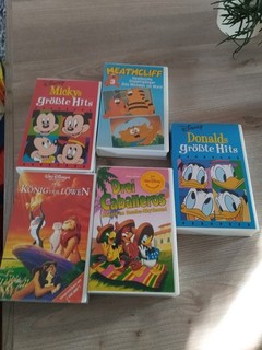 5x VHS Zeichentrick Video Drei Caballeros König der Löwen Disney