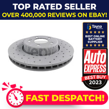 2x Brake Discs Pair Vented fits MERCEDES C250 Front 2.0 2.2D 14 to 18 318mm Set