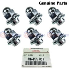GENUINE Mitsubishi 12x1.5 Dome Head Shank Washer Alloy Wheel Nut Set 6