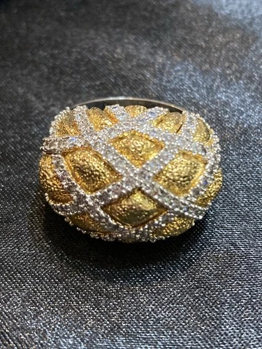Nolan Miller Vintage Gold Ring With CZ