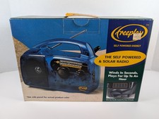 Freeplay Self  Powered AM/FM Solar  Crank Radio Clear Blue Portable Emergency