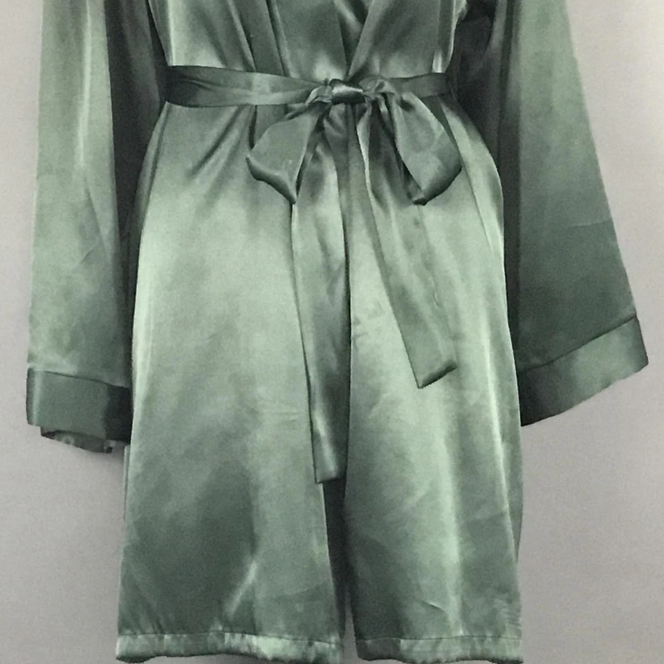 Женское кимоно с поясом Jones New York Robe средний размер зеленое короткая пижама - Изображение 4 из 4