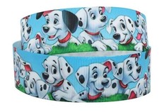 GROSGRAIN RIBBON 7/8" , 1.5" Puppies Dalmatians Printed Dogs Puppy for Hairbows