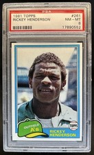 1981 Topps Rickey Henderson #261 Athletics PSA 8