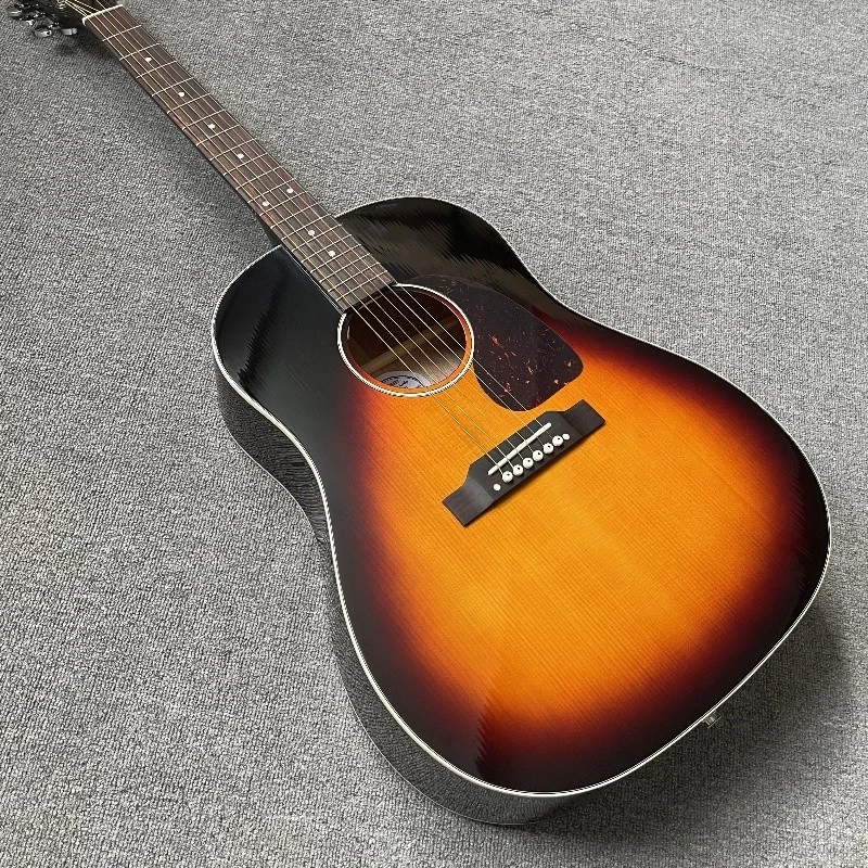 J-45 Acoustic Electric Guitar Sunburst Double B1g Pickups Bone Nut - Image 2 of 4