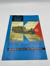 Krone Lademeister Ladewagen 65 Prospekt Landwirtschaft Sammler Alt Agrar