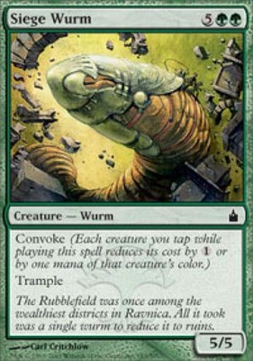 Siege Wurm - RA MTG - Light Play
