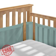 BreathableBaby Breathable Mesh Liner for Full-Size Cribs, Deluxe 4mm Mesh, Gr...