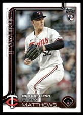 2025 Topps Update #US37 Zebby Matthews