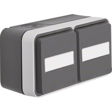 Berker - Steckdose SCHUKO-Doppelsteckdose 47753535 lichtgrau