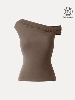 OGL Multi-wear Versatile Necklines Bra Top, Iced Mocha