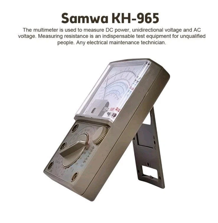Samwa KH-965 Taut Band Meter Measures Ac/dc Voltage, DC Current And Resistance  - Image 4 of 4