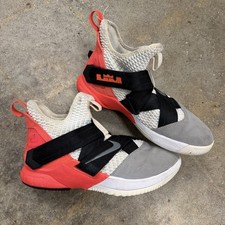 Nike Size 12.5 LeBron Gray Orange White Soldier 12 Flash Crimson EUC A17 Nike LeBron Soldier 12 Flash Crimson for Sale | Authenticity  main image 3