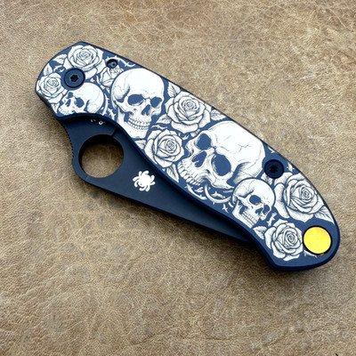 Spyderco Para 3 C223GPBK Black Ano Titanium Scales & Black Hardware 3 options