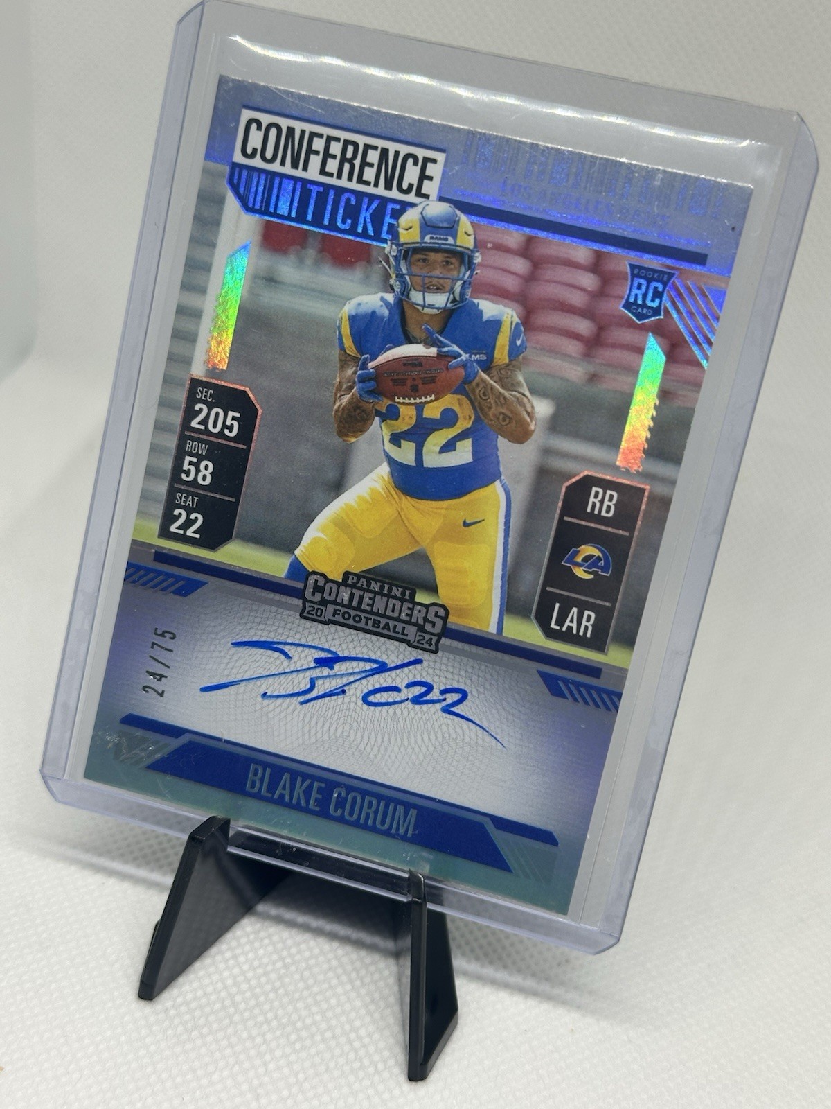 2024 Panini Contenders - Blake Corum RC Conference Ticket Auto Variation /75