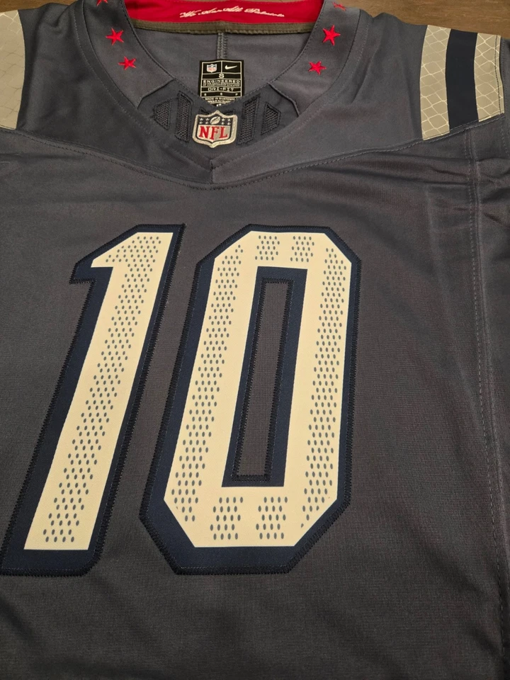 New England Patriots #10 Drake Maye Stitched Storm Blue Rivalries Jersey NWT - Image 2 of 4